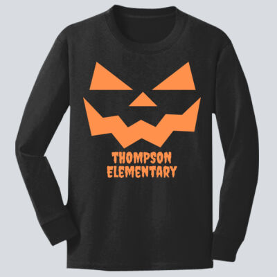 Youth Long Sleeve Shirt - Fall Holidays - Jack O' Lantern Thumbnail