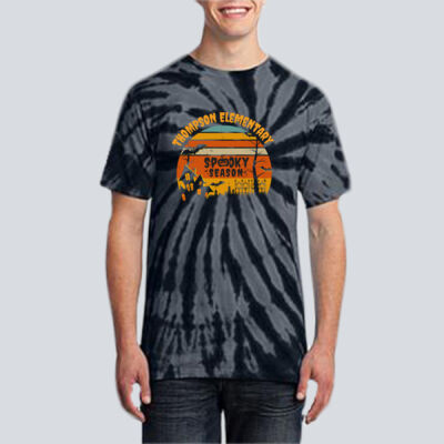 Adult Tie-Dye T-Shirt - Fall Holidays - Haunted House Thumbnail