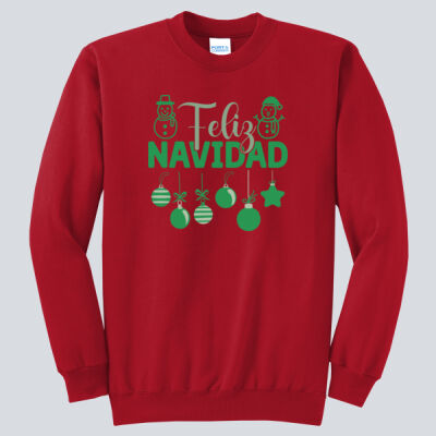 Adult Crewneck - Winter Holidays - Feliz Festive - Green Thumbnail