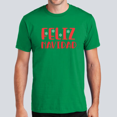 Adult T-Shirt - Winter Holidays - Feliz Navidad - Red Thumbnail