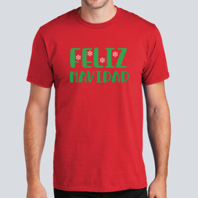 Adult T-Shirt - Winter Holidays - Feliz Navidad - Green Thumbnail