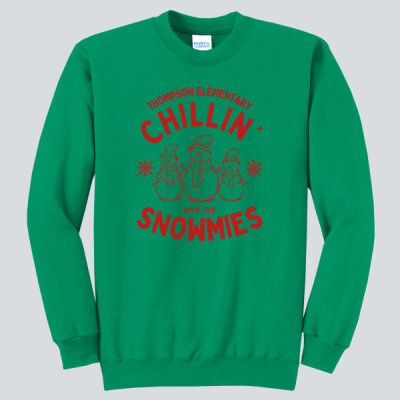 Adult Crewneck - Winter Holidays - Chillin' - Red Thumbnail