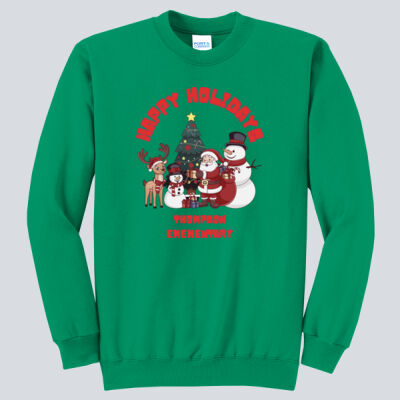 Adult Crewneck - Winter Holidays - Happy Holidays - Red Thumbnail