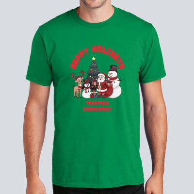 Adult T-Shirt - Winter Holidays - Happy Holidays - Red Thumbnail