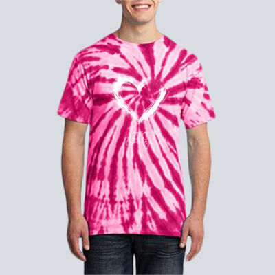 Adult Tie-Dye T-Shirt - Spring Holidays - Valentine's Heart Thumbnail